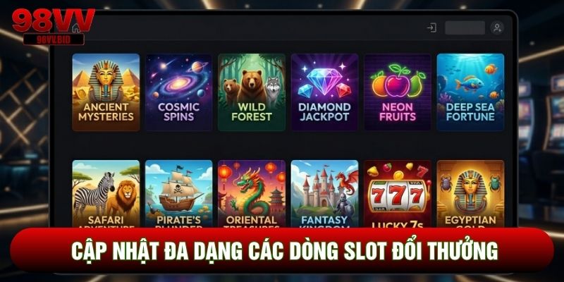 Cập nhật đa dạng các dòng slot đổi thưởng