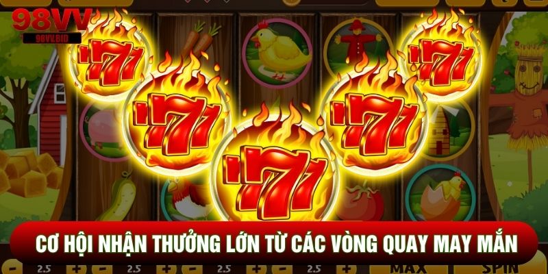 Cơ hội nhận thưởng lớn từ các vòng quay may mắn