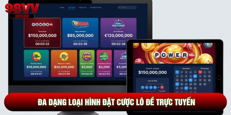 Đa dạng loại hình đặt cược lô đề trực tuyến
